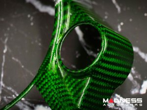 Alfa Romeo Giulia Steering Wheel Trim - Carbon Fiber - Center Trim Piece - Italian Theme - QV Model Alfa Romeo Giulia Steering Wheel Trim - Carbon Fiber - Center Trim Piece - Italian Theme - QV Model